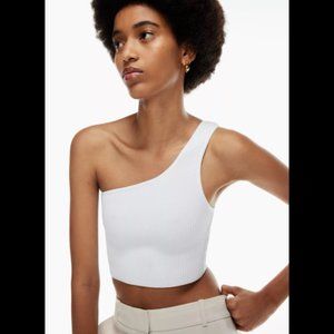 Aritzia Babaton Sculpt Knit One-Shoulder Cropped Tank